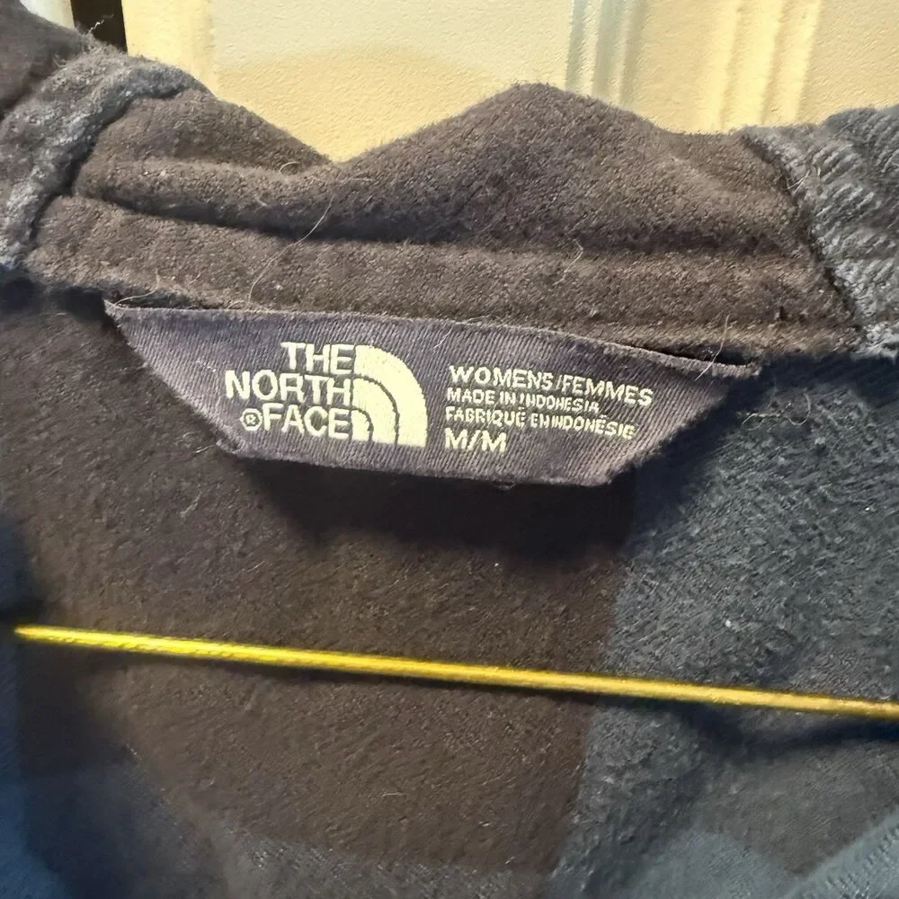 The North Face Women’s Blue Black Plaid 1/4 Zip Pullover Jacket Size Medium